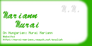 mariann murai business card